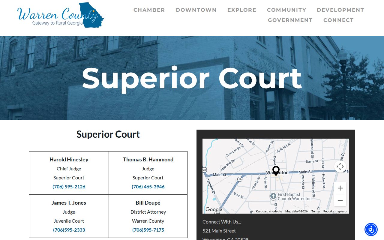 Warren County warrant records Superior Court and Toombs Circuit details