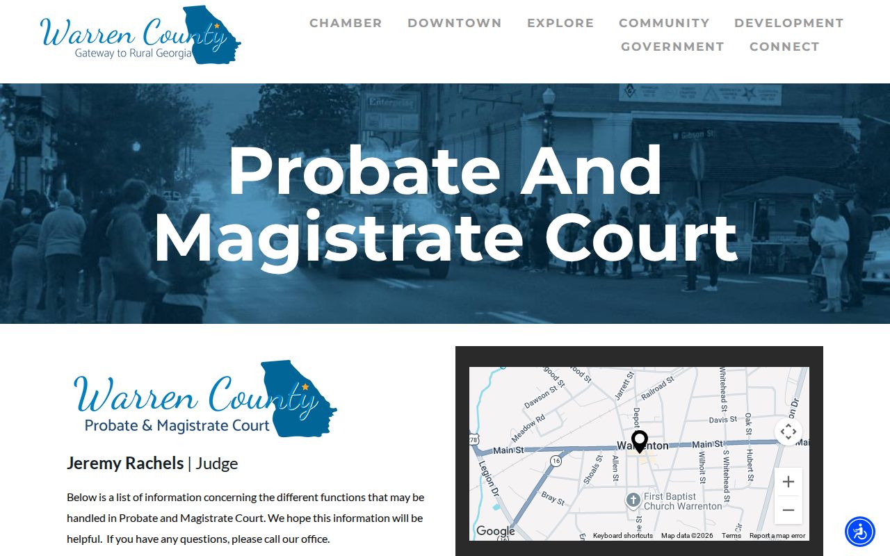 Warren County warrant records Magistrate Court duties