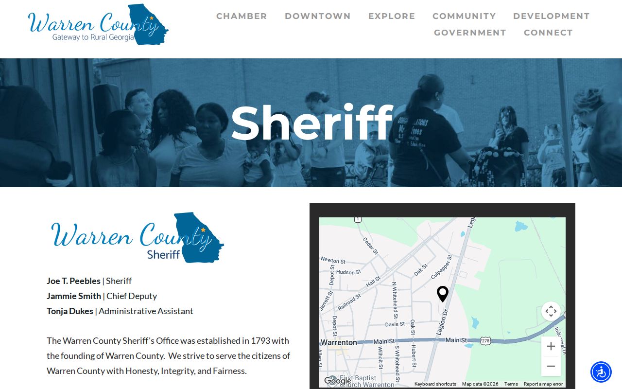 Warren County warrant records sheriff contact route